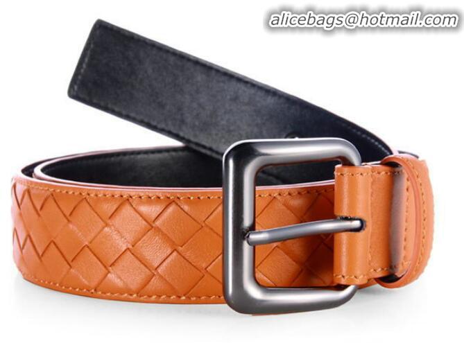 Top Quality Bottega Veneta Intrecciato Nappa Belt BV27480 Orange