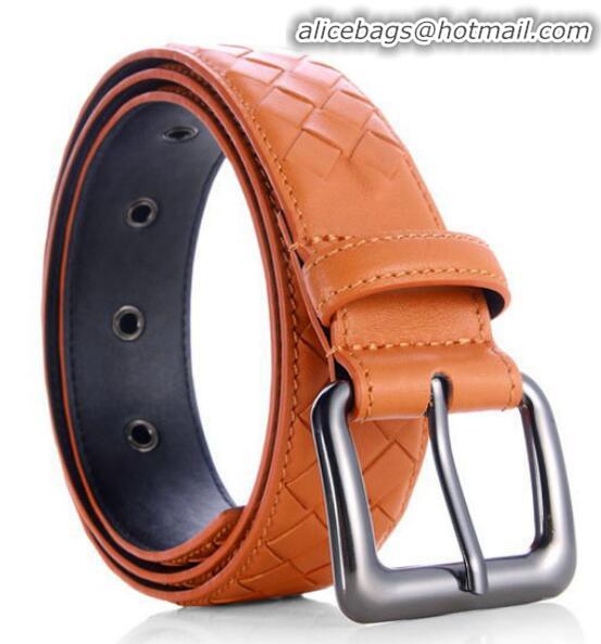 Top Quality Bottega Veneta Intrecciato Nappa Belt BV27480 Orange