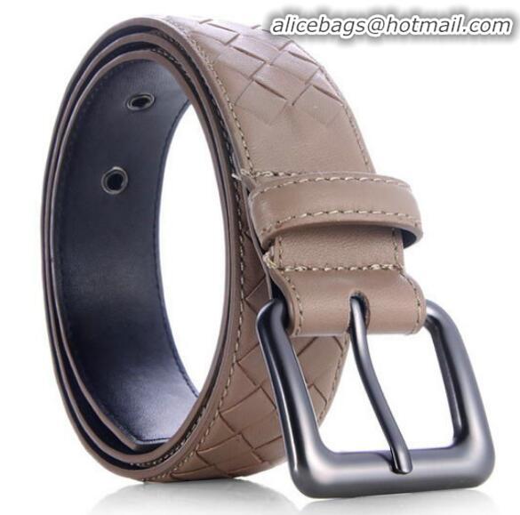 New Design Bottega Veneta Intrecciato Nappa Belt BV27480 Grey