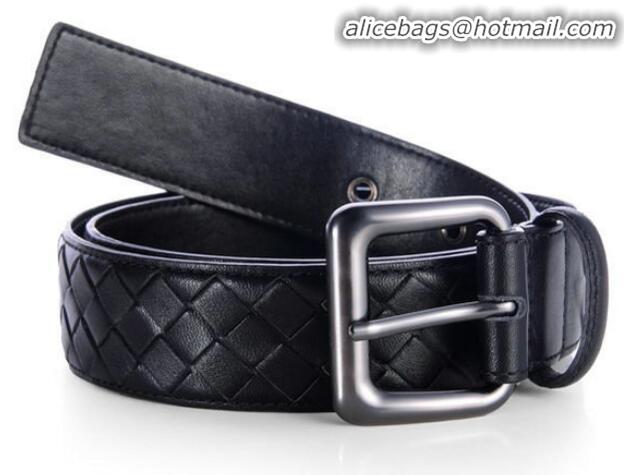 Shop Inexpensive Bottega Veneta Intrecciato Nappa Belt BV27480 Black