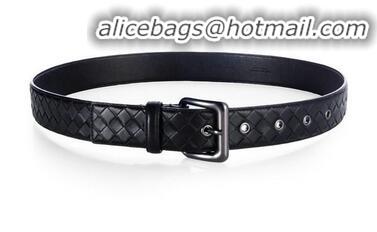 Shop Inexpensive Bottega Veneta Intrecciato Nappa Belt BV27480 Black