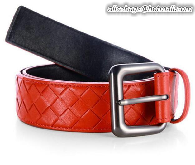 Traditional Specials Bottega Veneta Intrecciato Nappa Belt BV27480 Red