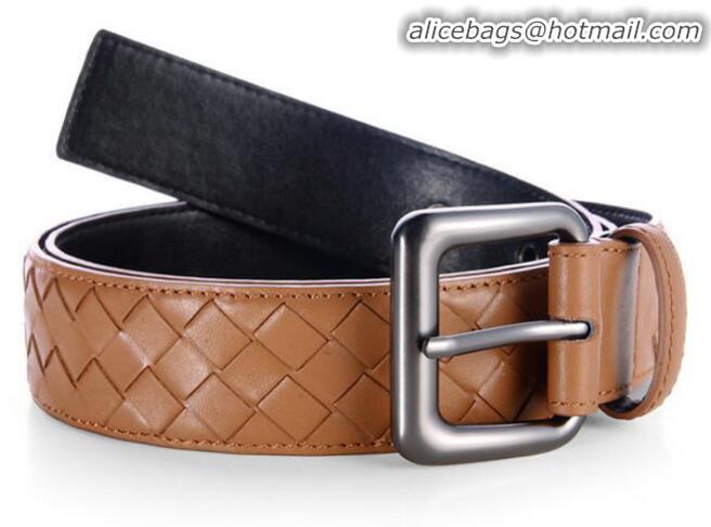 Grade Quality Bottega Veneta Intrecciato Nappa Belt BV27480 Apricot