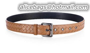 Grade Quality Bottega Veneta Intrecciato Nappa Belt BV27480 Apricot