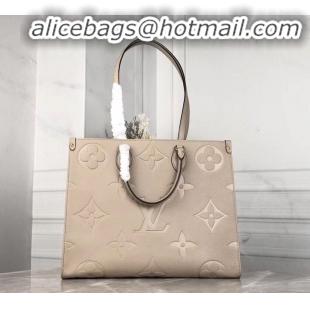 Popular Style Louis Vuitton ONTHEGO Original Leather Bag M44576 Beige