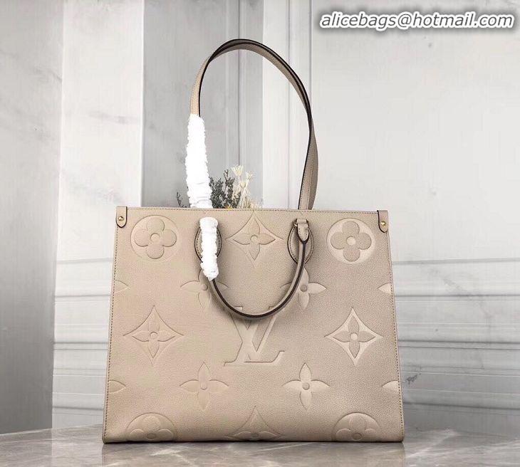 Popular Style Louis Vuitton ONTHEGO Original Leather Bag M44576 Beige