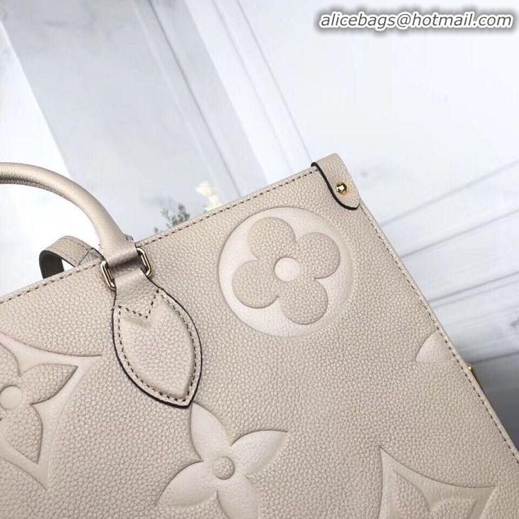 Popular Style Louis Vuitton ONTHEGO Original Leather Bag M44576 Beige