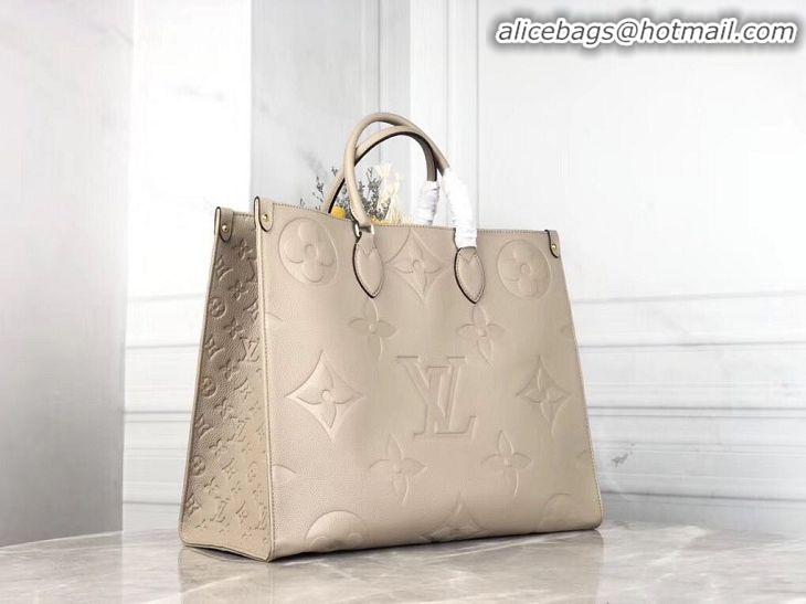 Popular Style Louis Vuitton ONTHEGO Original Leather Bag M44576 Beige