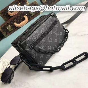 Famous Brand Louis Vuitton Monogram Canvas Original Leather Mini Soft Trunk M44480 Black