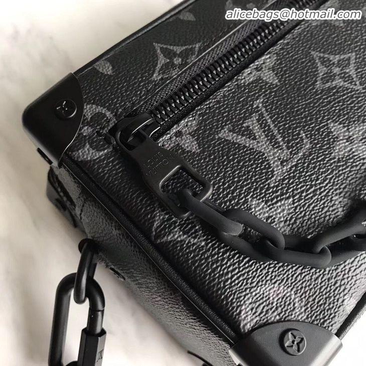 Famous Brand Louis Vuitton Monogram Canvas Original Leather Mini Soft Trunk M44480 Black