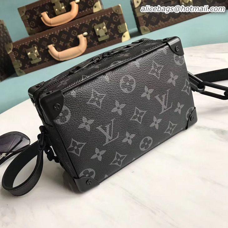 Famous Brand Louis Vuitton Monogram Canvas Original Leather Mini Soft Trunk M44480 Black