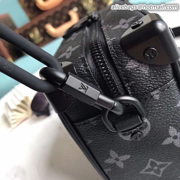 Famous Brand Louis Vuitton Monogram Canvas Original Leather Mini Soft Trunk M44480 Black