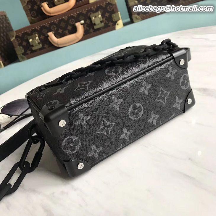 Famous Brand Louis Vuitton Monogram Canvas Original Leather Mini Soft Trunk M44480 Black