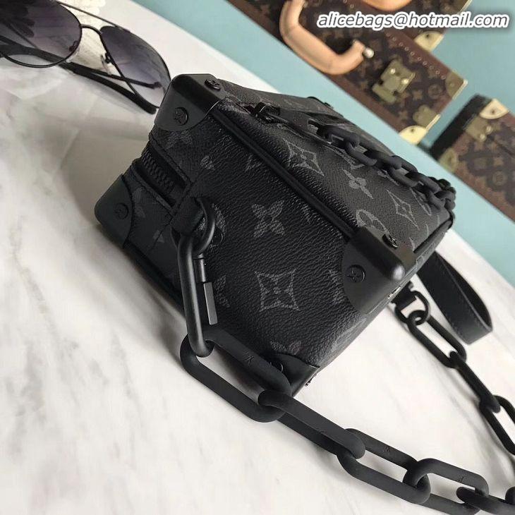 Famous Brand Louis Vuitton Monogram Canvas Original Leather Mini Soft Trunk M44480 Black