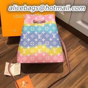 Luxury Cheap Louis Vuitton Monogram Canvas Neonoe Original Leather M45126 Pink&Blue