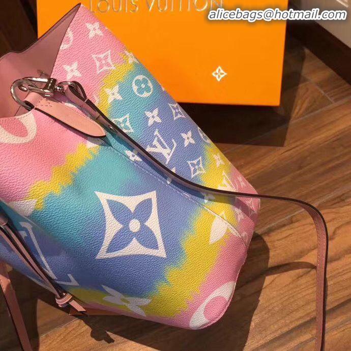 Luxury Cheap Louis Vuitton Monogram Canvas Neonoe Original Leather M45126 Pink&Blue