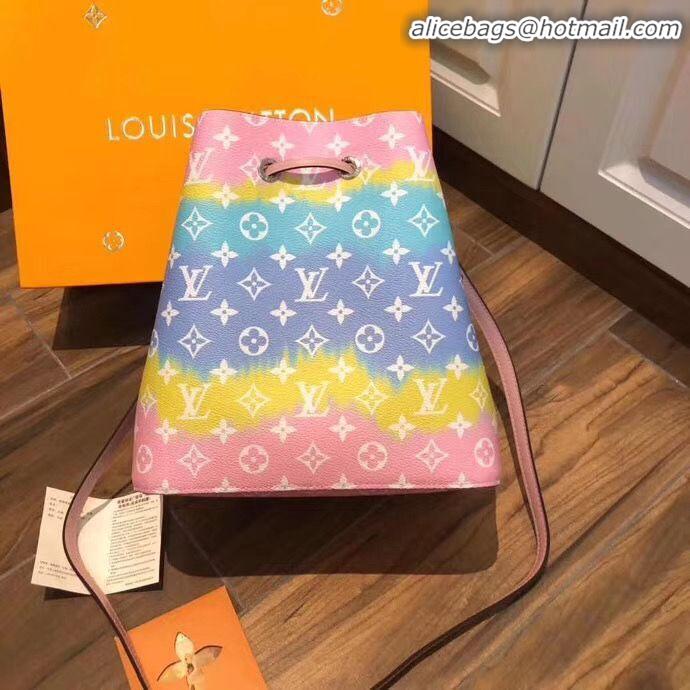 Luxury Cheap Louis Vuitton Monogram Canvas Neonoe Original Leather M45126 Pink&Blue