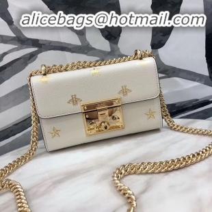 Affordable Price Gucci Signature GG Original Marmont Leather Shoulder Bag 431382 White Bee