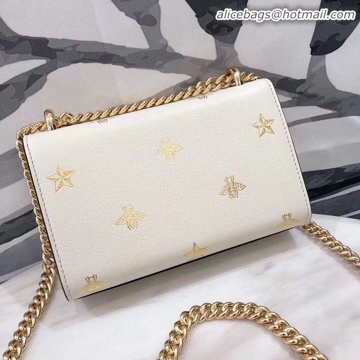 Affordable Price Gucci Signature GG Original Marmont Leather Shoulder Bag 431382 White Bee