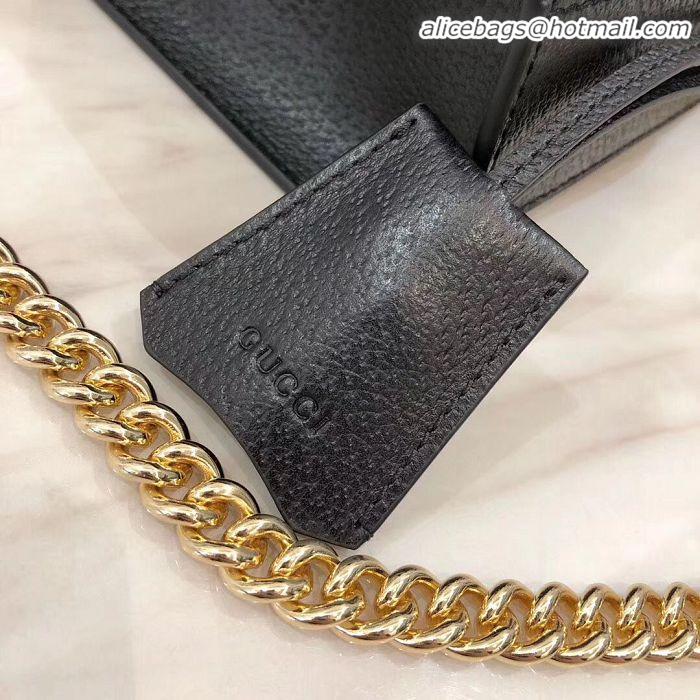 AAAAA Imitation Gucci Signature GG Original Marmont Leather Shoulder Bag 431382 Black Bee