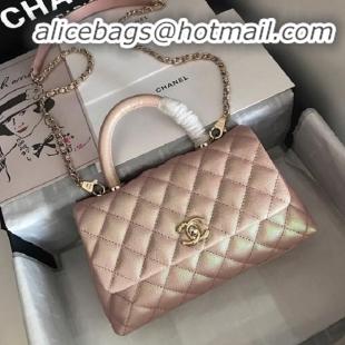 Traditional Specials Chanel Small Flap Bag with Top Handle A92990 Light Pink