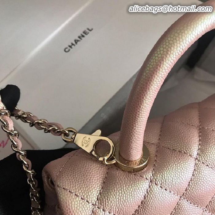 Traditional Specials Chanel Small Flap Bag with Top Handle A92990 Light Pink