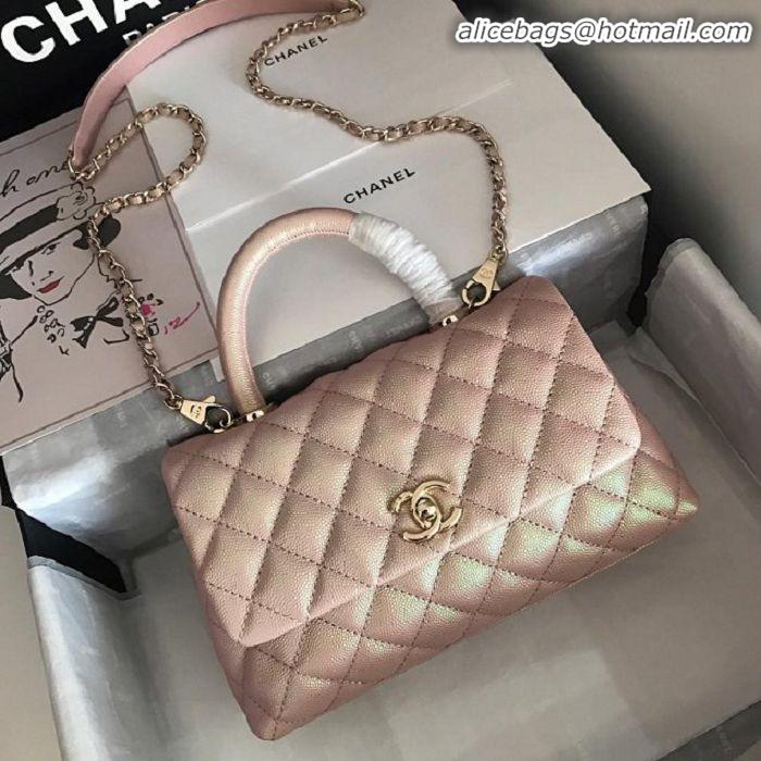 Traditional Specials Chanel Small Flap Bag with Top Handle A92990 Light Pink