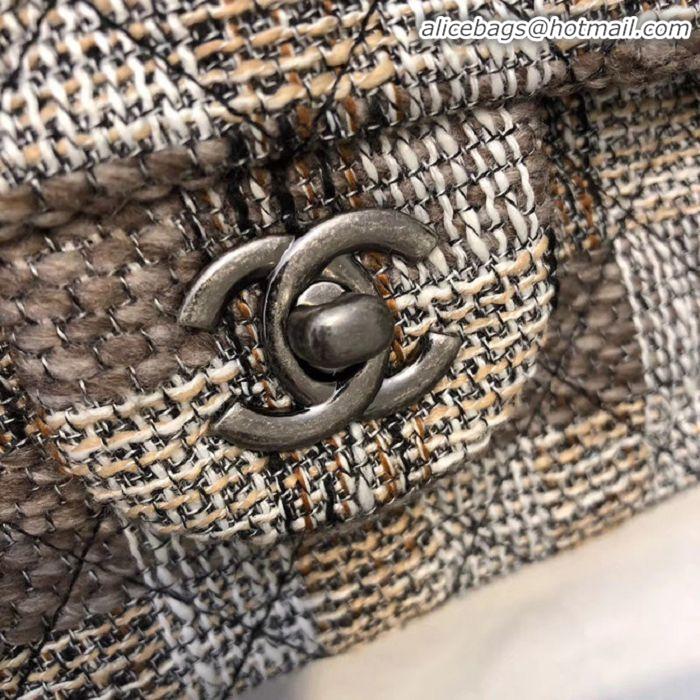 Best Price Chanel 2.55 Series Flap Bag Original Fabric A1112 Gray