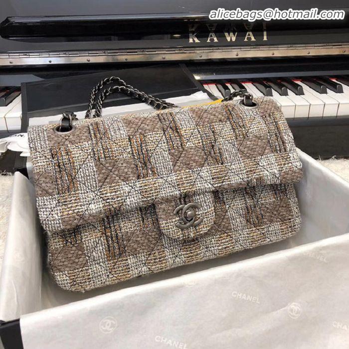 Best Price Chanel 2.55 Series Flap Bag Original Fabric A1112 Gray