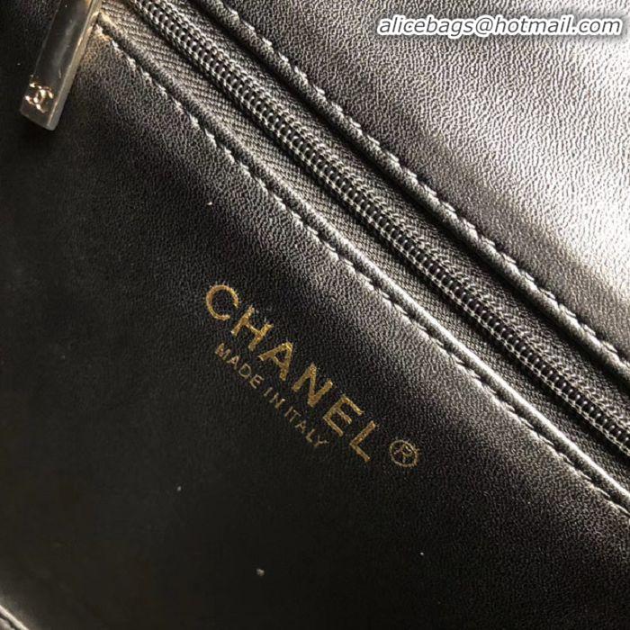 Popular Style Chanel backpack Grained Calfskin & Gold-Tone Metal A57571 black