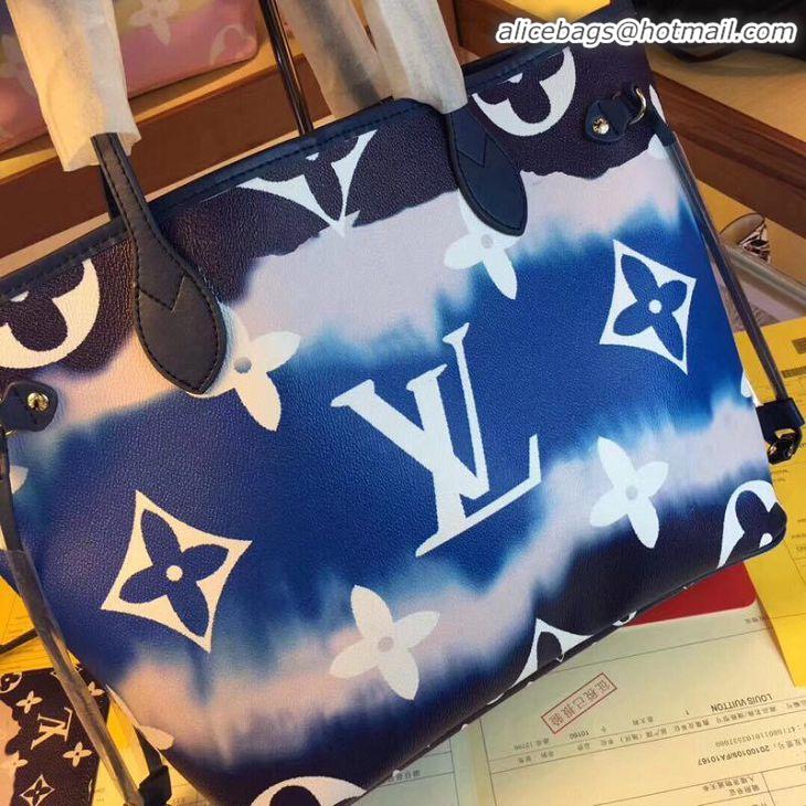 Good Product Louis Vuitton Monogram Canvas Original NEVERFULL M45128 blue