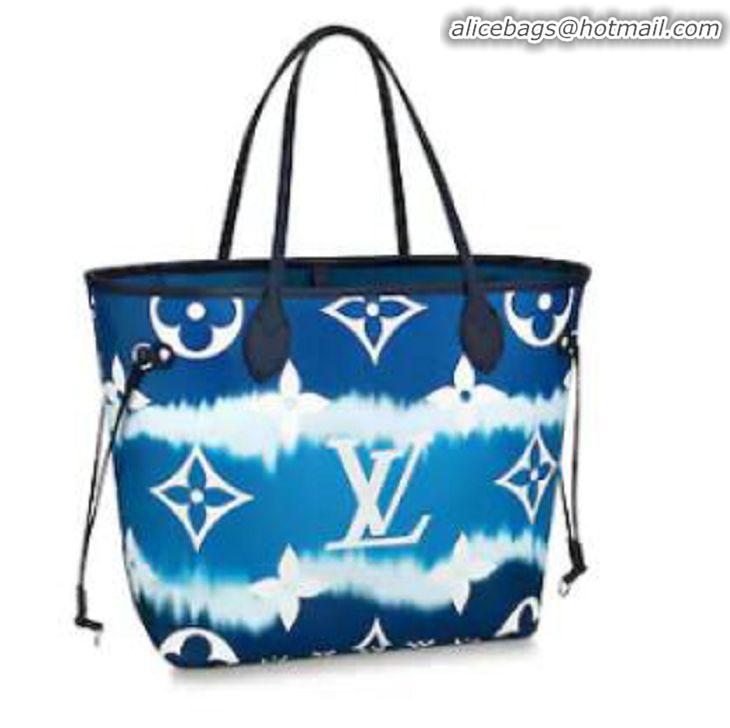 Good Product Louis Vuitton Monogram Canvas Original NEVERFULL M45128 blue