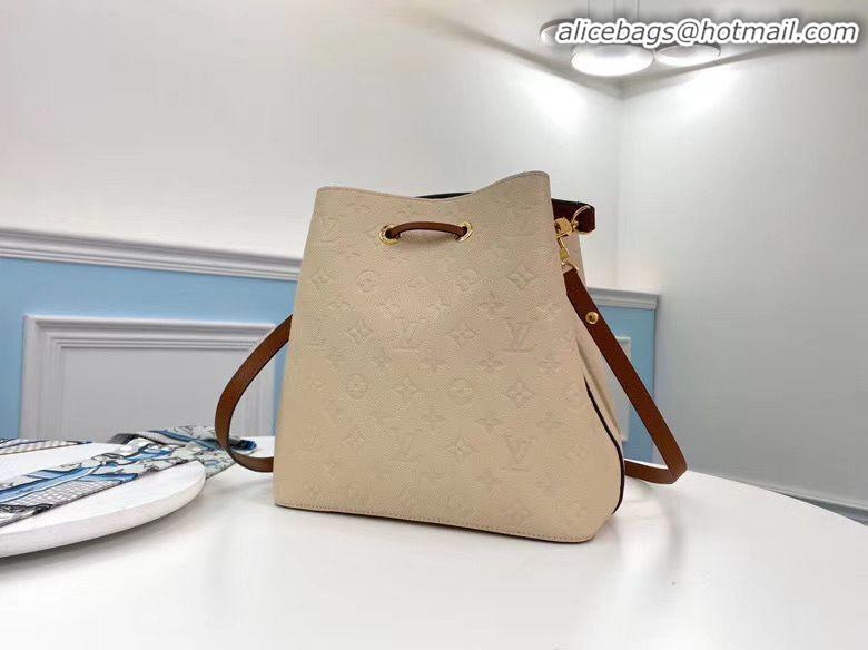 Reproduction Louis Vuitton Monogram Empreinte Neonoe Original Leather M45256 Cream