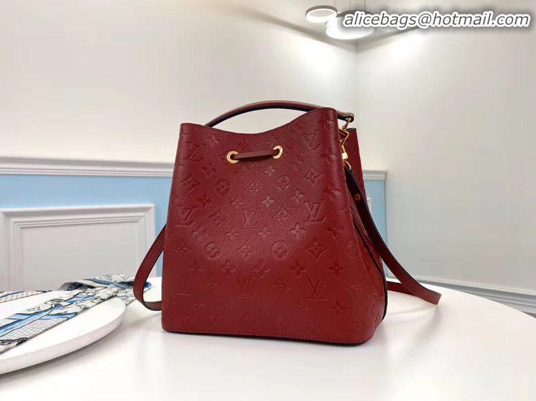 AAAAA Discount Louis Vuitton Monogram Empreinte Neonoe Original Leather M45256 Red