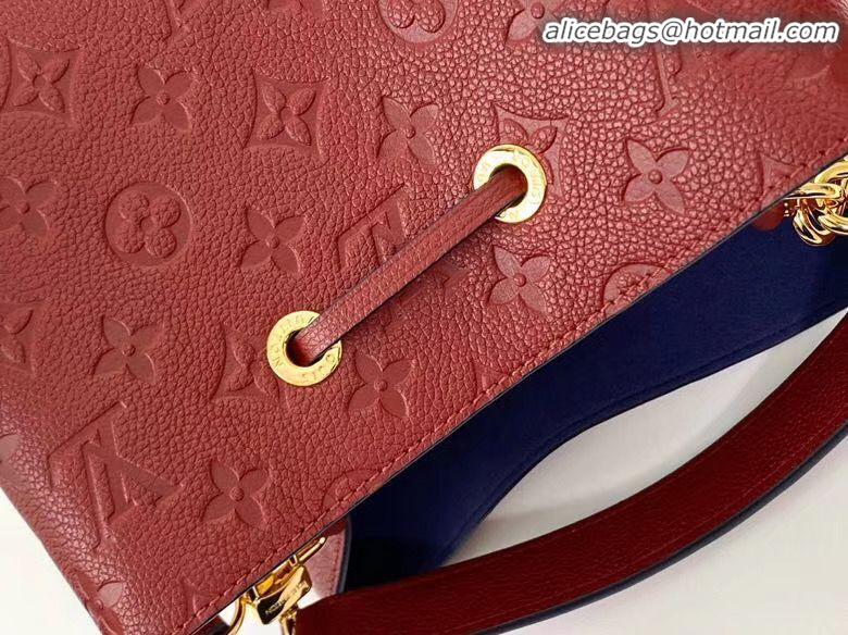 AAAAA Discount Louis Vuitton Monogram Empreinte Neonoe Original Leather M45256 Red