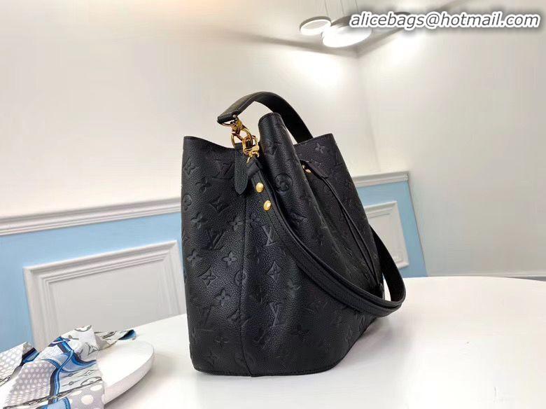 Imitation Louis Vuitton Monogram Empreinte Neonoe Original Leather M45256 Black