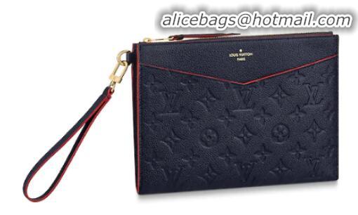 Wholesale Louis Vuitton Original Monogram Empreinte Clutch bag MELANIE M68705 Navy blue