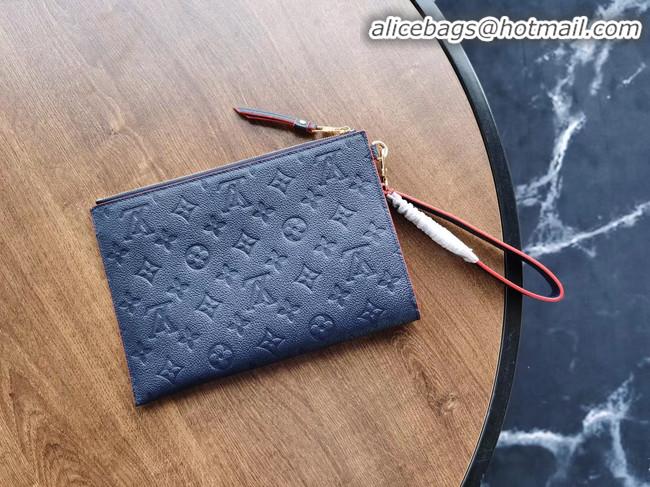 Wholesale Louis Vuitton Original Monogram Empreinte Clutch bag MELANIE M68705 Navy blue