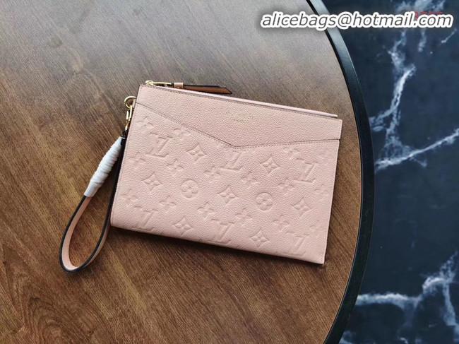 Top Quality Louis Vuitton Original Monogram Empreinte Clutch bag MELANIE M68705 pink