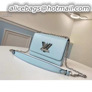 Shop Low Price Louis vuitton original epi leather TWIST MM M66119 sky blue