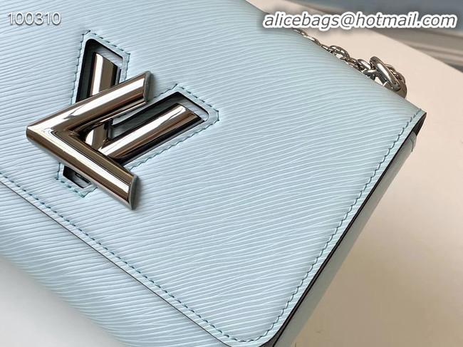 Shop Low Price Louis vuitton original epi leather TWIST MM M66119 sky blue