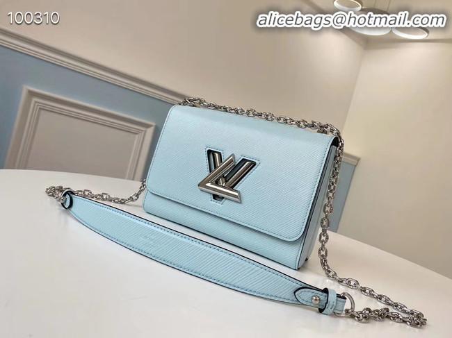 Shop Low Price Louis vuitton original epi leather TWIST MM M66119 sky blue