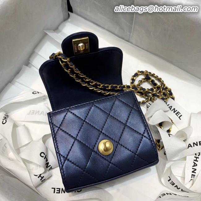 Spot Discount Chanel Flap Bag AP0997 Navy Blue