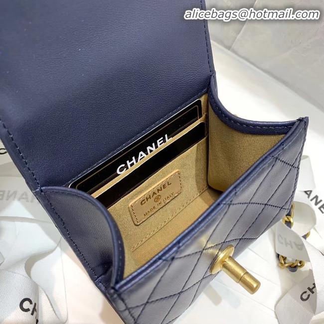 Spot Discount Chanel Flap Bag AP0997 Navy Blue