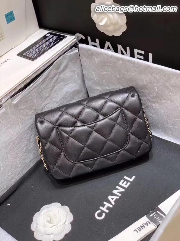 Unique Grade Chanel flap Imitation Pearls bag AS1436 black