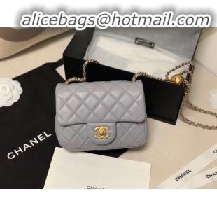 Free Shipping Chanel MINI Flap Bag Original Sheepskin Leather AS1786 Light grey