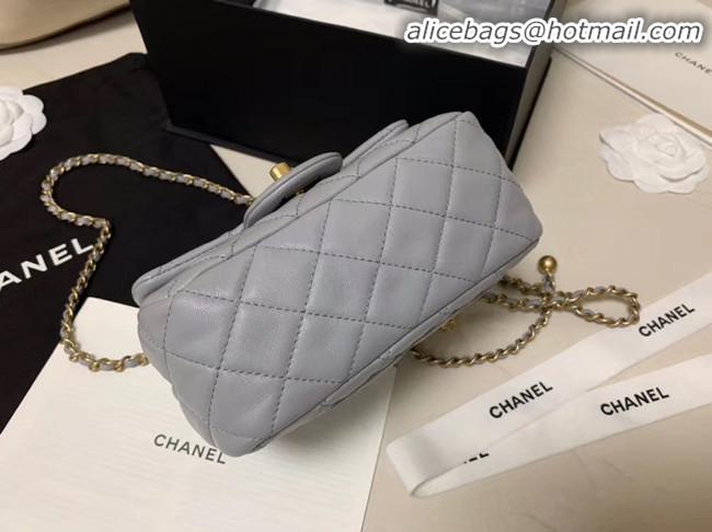 Free Shipping Chanel MINI Flap Bag Original Sheepskin Leather AS1786 Light grey