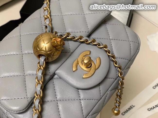 Free Shipping Chanel MINI Flap Bag Original Sheepskin Leather AS1786 Light grey