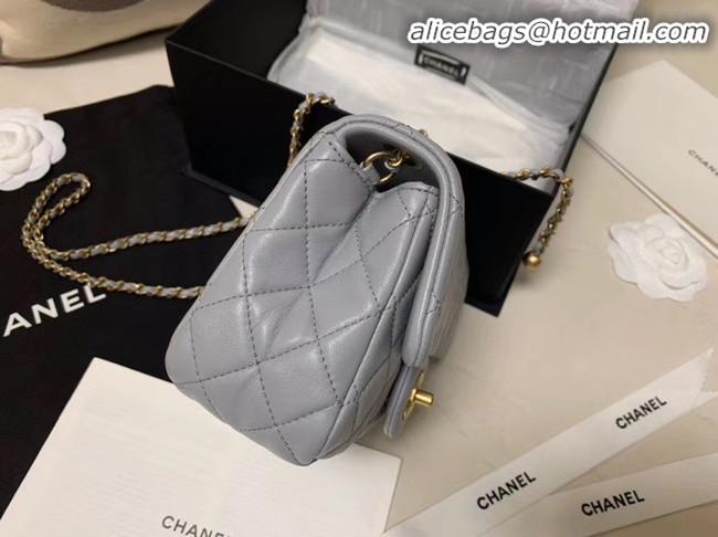 Free Shipping Chanel MINI Flap Bag Original Sheepskin Leather AS1786 Light grey