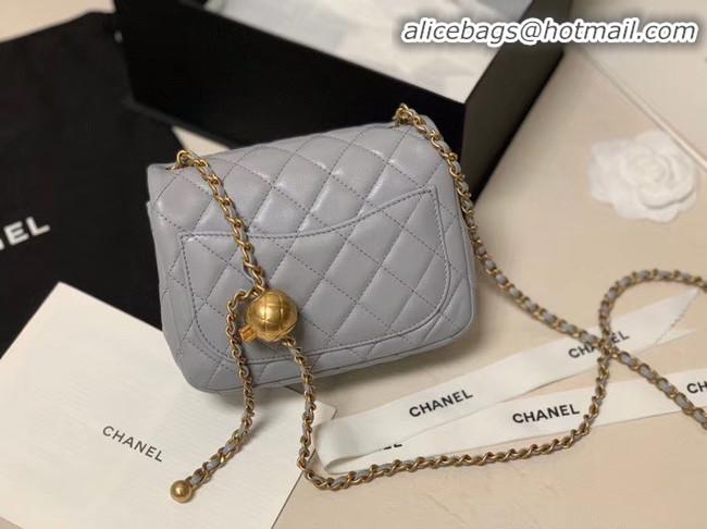 Free Shipping Chanel MINI Flap Bag Original Sheepskin Leather AS1786 Light grey